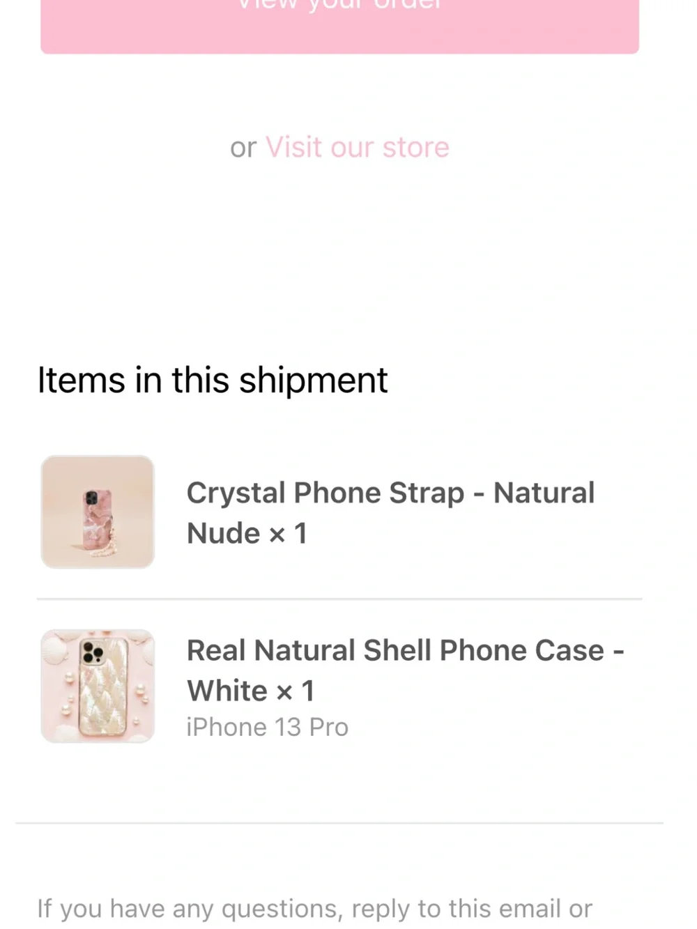 Iridescent Pearl Phone Case - Clear with Pink Sheen